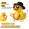 VAGCARS Funny Cowboy Rubber Duck Car Ornaments with Hat &