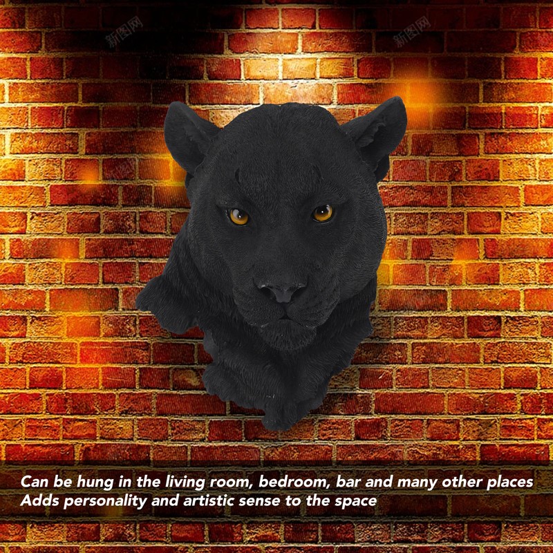 3D Simulation Animal Head Statues Wall Decor Resin Unique Exquisite