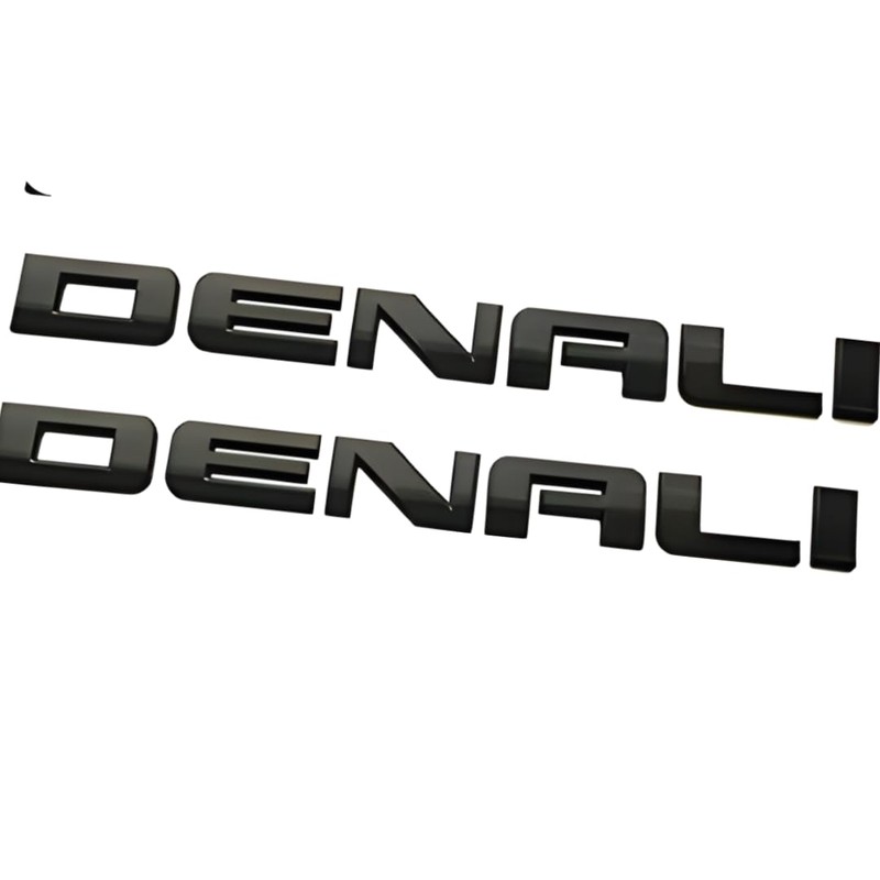 Denali 3-PC Black Nameplate Emblem HD Badge for GMC Yukon
