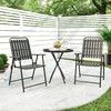 3 Pieces Patio Bistro Set Outdoor Folding Bistro Furniture Sets