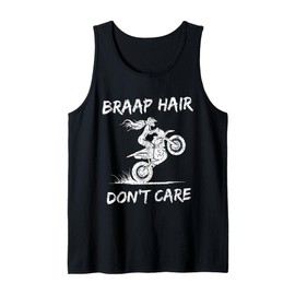 Braap Hair Don't Care Dirt Bike Girl Motocross Mom Women Tank Top