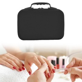 Harilla Nagellack Organizer -Beutel, Nagellackkoffer, Reisen, tragbar, staubdes Hartschale ätherische Ölhülle für Nagellack , Schwarz