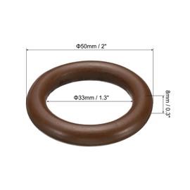 PATIKIL 50 mm Natural Wood Rings, Pack of 30 Wooden Rings, Round Connecting Rings, Wooden Bow, Circle for Crafts, Pendants, DIY Jewellery Making, Macrame, Brown