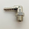 5/32" Barb to UNF 10-32 Male Brass 90° Elbow Swivel