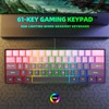 Snpurdiri 60% Wired Gaming Keyboard, 61 Keys RGB Backlit Ultra-Compact