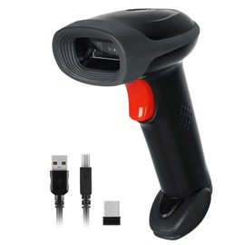 Rabitpos 1D 2D QR Code Scanner Wireless, Handheld Barcode Scanner Versatile 2-in-1 2.4Ghz Cordless & USB Wired Reader for Personal Library, Warehouse Inventory, Clothing Shops and More