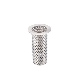 Commercial Floor Drain Strainer, 2 1/2" Lip Diameter x 4" Tall Perforated Cylindrical Mesh 316 Stainless Steel Drain Strainer with Carry Handle for Restaurant/Factory/Kitchen/Laboratory