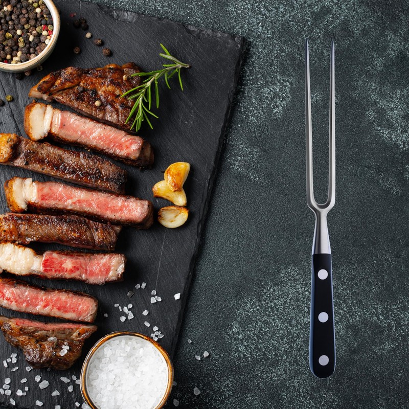 Gehring Solingen Classic Forged Meat Fork, Stainless Steel Carving Fork,