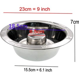 JZK Stainless Steel Dog Bowl for Slow Eating, Slow Feeder Large Dog Bowl, Slow Feeding Metal Dog Bowl, pet Bloat Stop Food Bowl