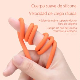 Cable De Datos De Carga Rápida 120w Para Todos Los Teléfonos Naranja