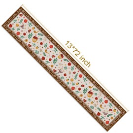 Vohado Rosh Hashanah High Holy Day Table Runner Shana Tova Linen Kitchen Dining Home Farmhouse Holiday Party Decorations
