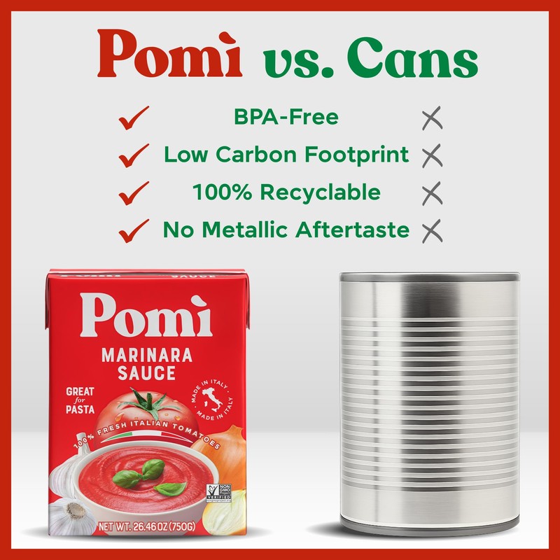 Pomì Marinara Sauce 26.46oz (Pack of 12) - Made in