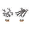 sourcing map 5pcs M8x60mm Hex Bolts, 5pcs M8 Wing Nuts,