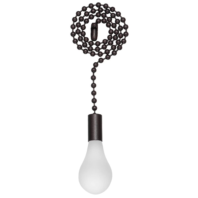 SmoTecQ Ceiling Fan Pull Chain Extender with Decorative Frosted Glass