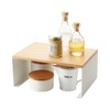 YAMAZAKI Yamazaki Home Wood-Top Stackable Kitchen Rack - Modern Counter