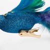 2 Pack Blue Peacock Christmas Decorations, 18.9 Inch Artificial Peacock