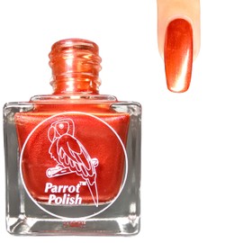 Parrot Polish Wine by the Mantle, Shimmer Nail Lacquer, Glossy Finish, Wine Red, 0.5 Fl Oz