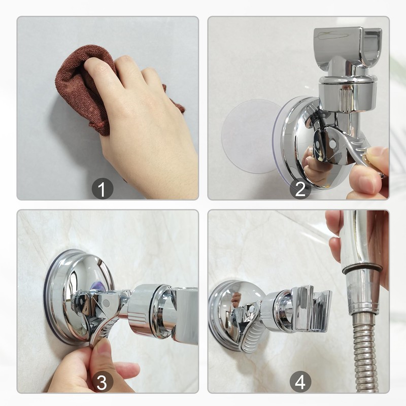 Quacc Adjustable Shower Head Holder Shower Handle Clip Removable Strong