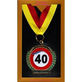 40th Birthday Gift Idea Colourful 6.5 cm