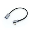 JZK 30 cm 5 Gbit/s rechtwinkliger 3.0-USB-C-Stecker auf USB-A-Buchse, Adapter,