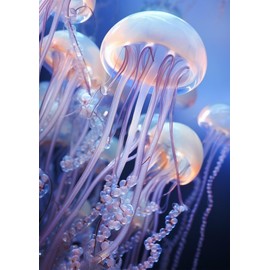 Education Intellectual Toy Puzzle 500 Pieces Jellyfish Wooden Puzzle Art DIY Toy Gift Fun Challenging Educational Gift Art Home Decor