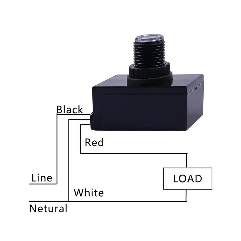 Meskliu AC110-240V Photocell Light Sensor,5A Dusk to Dawn Outdoor Photoelectric