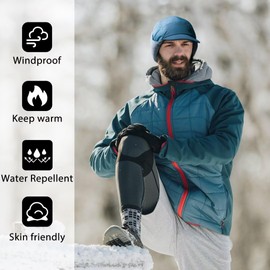 GADIEMKENSD Winter Trapper Hunting Hat with Earflaps Brim Visor Reflective Baseball Cap Warm Aviator Hats for Ski Rain Work Golf Running Outdoor Brown