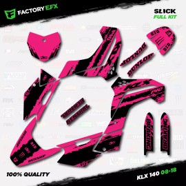 Factory EFX Black & Pink Slick Racing Graphics Kit fits 08-18 Kawasaki KLX140 KLX 140 Decal
