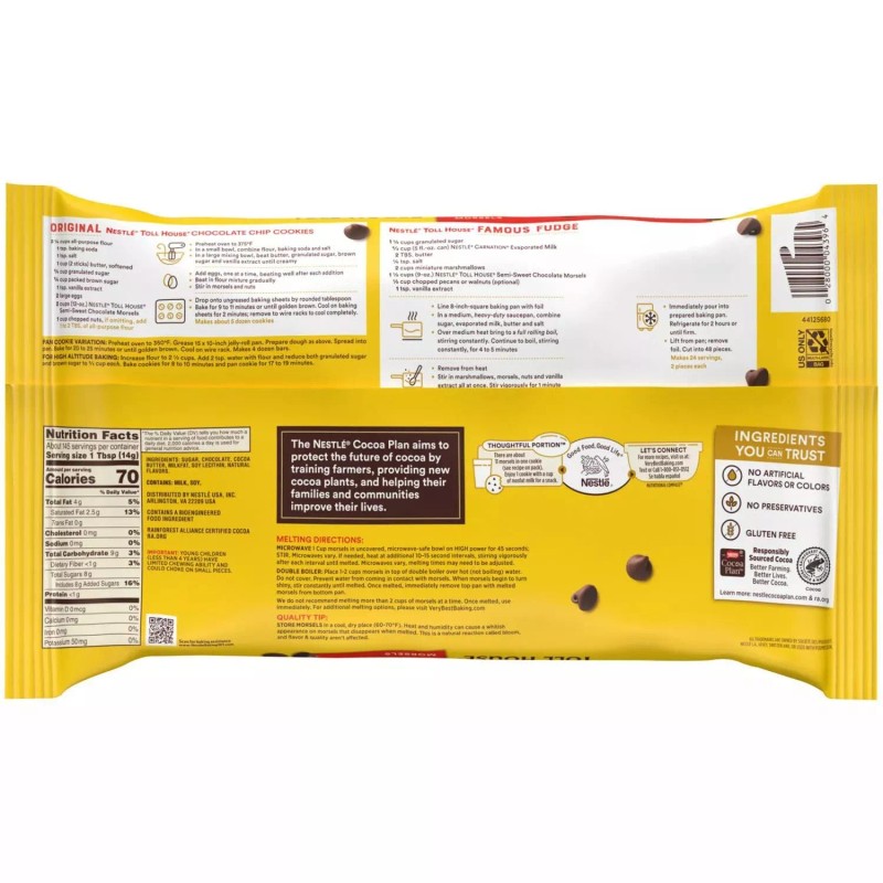 Deep Discount Center Nestlé Chocolate Morsels - 72 Oz. Bag