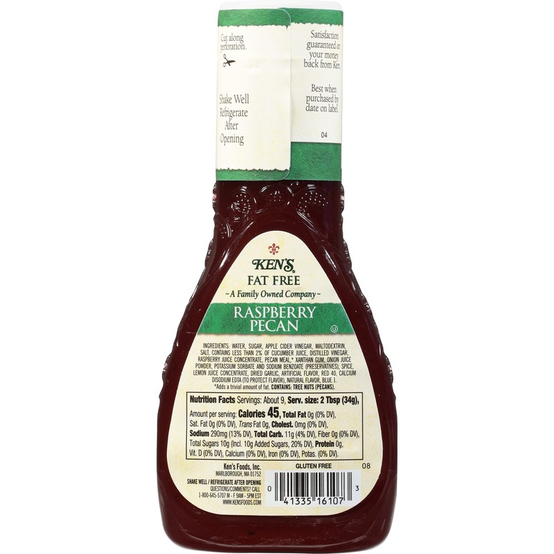 Ken's Steak House Fat Free Raspberry Pecan Dressing (9 Fl