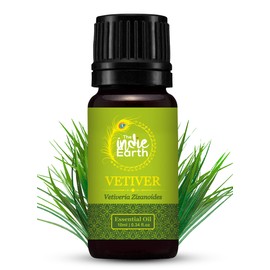 The Indie Earth 100% Pure & Undiluted Vetiver Essential Oil For Aromatherapy & Topical Use - Sourced Directly from INDIA 10 ml