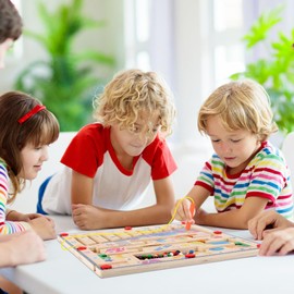 Magnetic Colour and Number Maze, Colour Sorting Board for Counting Toddler Fine Motor Skills Toys, Montessori Toys for 3+ Years Boys and Girls