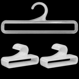 50 Packs Tea Towel Hanger Display, 7.7" Long White Multifunctional Plastic Hangers Storage Racks Suitable for Storing Hanging Legging Scarf Clothes Wardrobe Ties Shawls Rings Belts Scarves Sock Retail