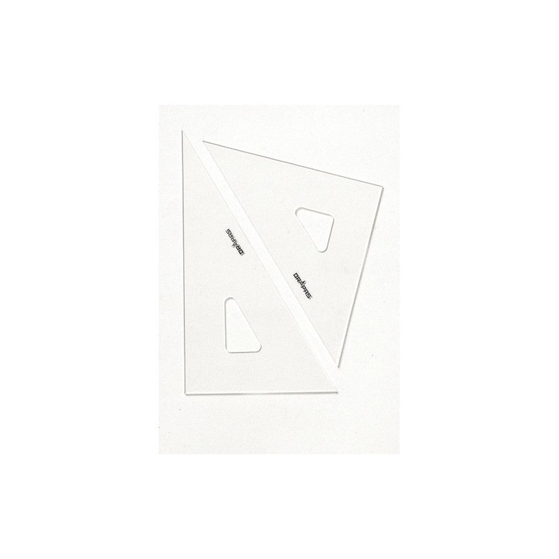 ドラパス(Drapas) 三角定規 目盛なし 2MM厚 15cm 13021