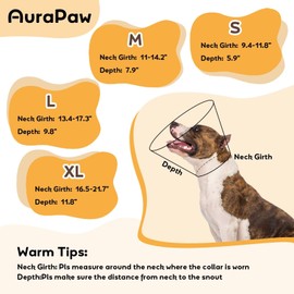 AuraPaw Soft Dog Cone for Dogs After Surgery,Foldable Dog's Cone Collar
