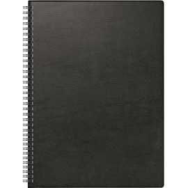 BRUNNEN Book Calendar Model 781 (2025), 2 Pages = 1 Week, A4, 144 Pages, Plastic Cover, Black