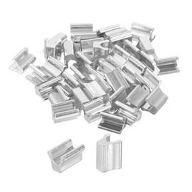 QUARKZMAN 40 Pieces Zipper Slider Holders - #8 Top Stoppers for Bags, Coats, Jackets, Closed Zippers for Replacement, Silver Tone
