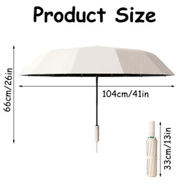 Pyuyan Windproof Large Compact Pocket Umbrella, Windproof Umbrella with Automatic Open-Close, Umbrella, Umbrella, Pocket Umbrella, for Women and Children, Travel, Automatic On and Off with Push