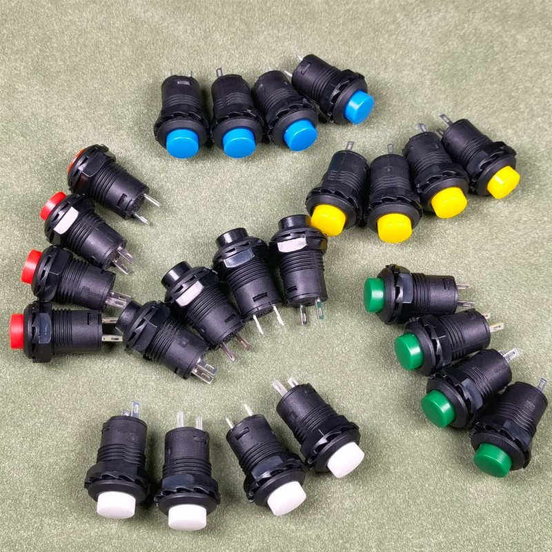 Gebildet 24 x 12 mm latching locking push button switch,