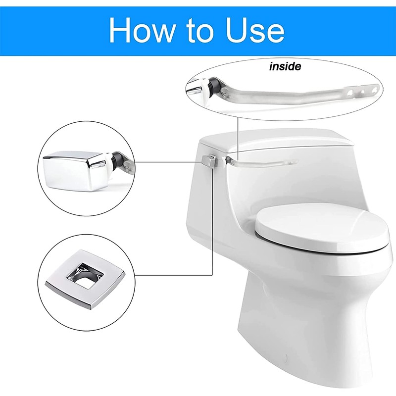 2 Pack Toilet Handle Replacement Compatible with Kohler Toilet Handle