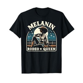Melanin Rodeo Queen, Country African American Cowgirl T-Shirt