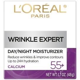 LOral Paris L'Oreal Paris Wrinkle Expert 55+ Anti-Aging Face Moisturizer with Calcium, Non-Greasy, Suitable for Sensitive Skin 1.7 fl. oz