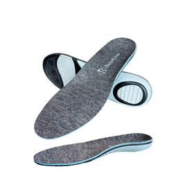 Rela Kino Insole, Comfortable All Day Use, Footbed, Shock Absorption, Arch Support, Unisex (Gel-Black, 10.6–11 in (27–28 cm))