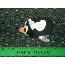Ty TEENY TY ~ POCKET ~ Penguin~ 2016 ~ MINT with MINT TAGS ~ Stackable ~ DOB:8/19