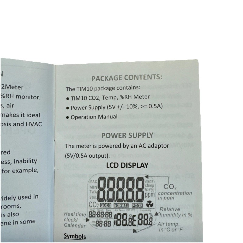 CO2Meter Portable CO2 Carbon Dioxide Temperature & Humidity Monitor Desktop