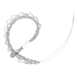 sourcing map 35-48mm OD Cable Pulling Socks Grip 0.9m Wrap-Type Side Pull Wire Mesh Puller Socks Grip Galvanized Steel Wire Pulling Tools
