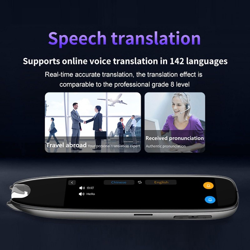 Translation Pen Scanner, Digital Reading Pen with Voice Translation, Offline