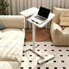 Saifu Adjustable Overbed Table, 23.6"x15.8", Height 25"-38.6", White