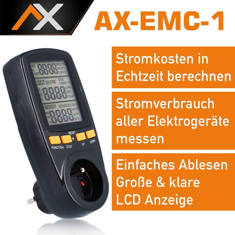 AX Current Meter with Display - Electricity Meter for Socket