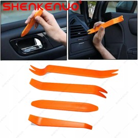 SHENKENUO 4PC Auto Car Door Trim Removal Tool Pry Panel Dash Radio Body Clip Installer Kit